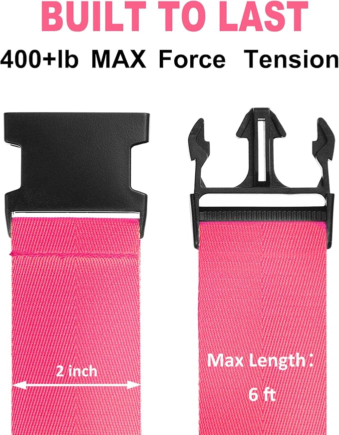 Luggage Straps for Suitcases TSA Approved Travel Belt 8 Pack by Chelmon