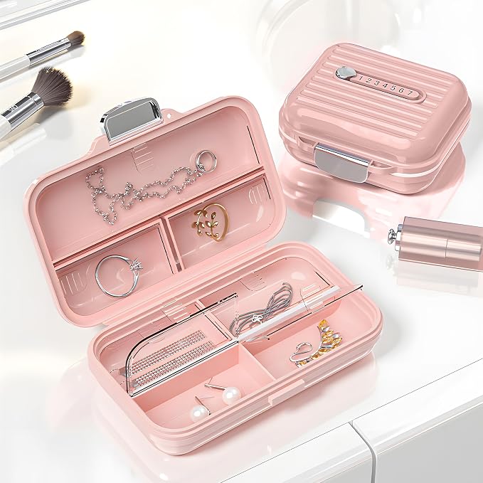 Travel Pill Organizer Box with Medicine Labels, Daily Medication Organizer