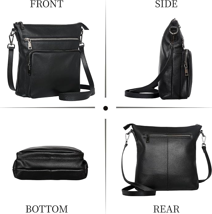 HESHE Crossbody Bags for Women Leather Handbags Designer Shoulder Purse