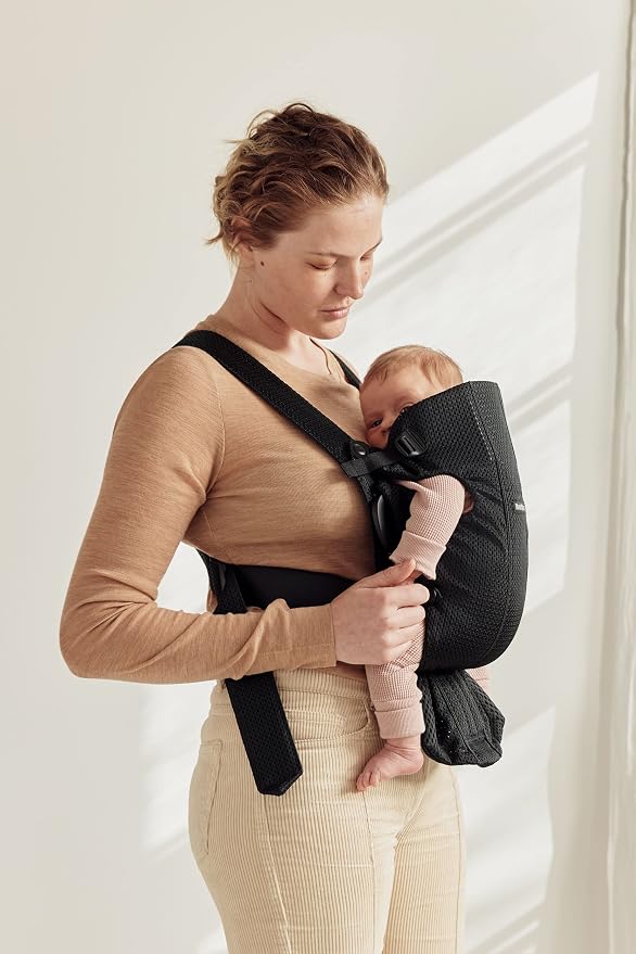 BabyBjörn Baby Carrier Mini, 3D Mesh | Newborn Carrier, Easy-to-Use