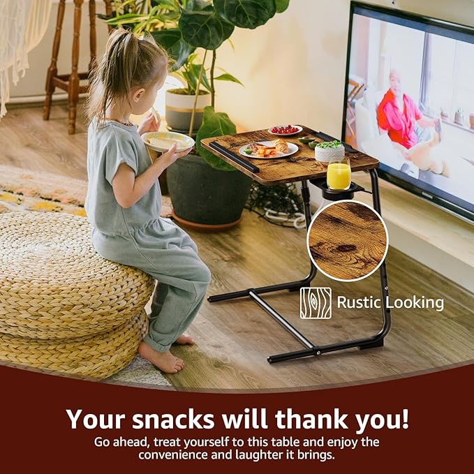 Folding TV Tray Adjustable Dinner