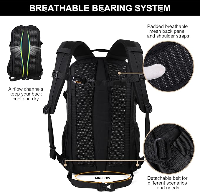 MOUNTAINTOP Hiking Backpack, 25L Camping Backpack, Men Women Hiking Daypack