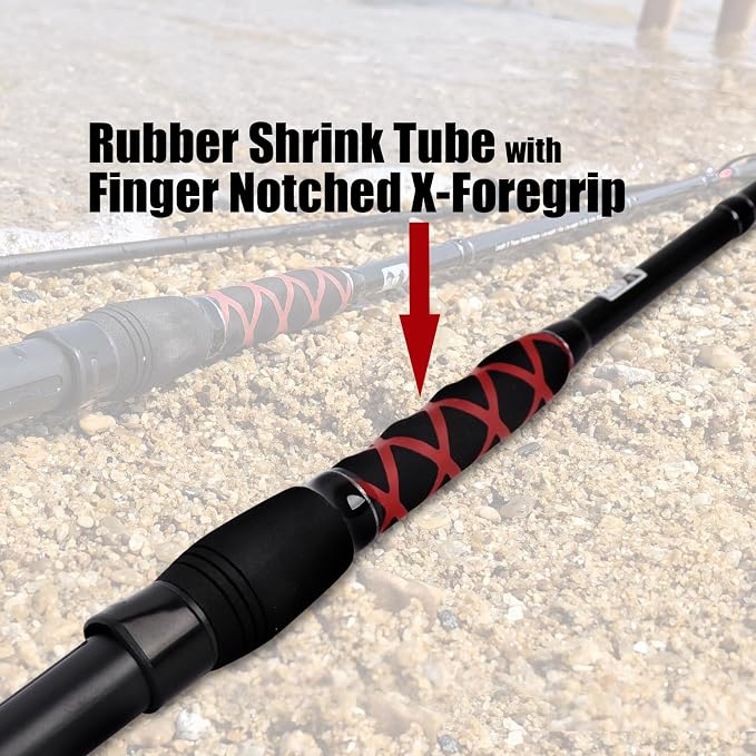 Fiblink Surf Spinning Fishing Rod 2-Piece/3-Piece Carbon Fiber Travel Fishing