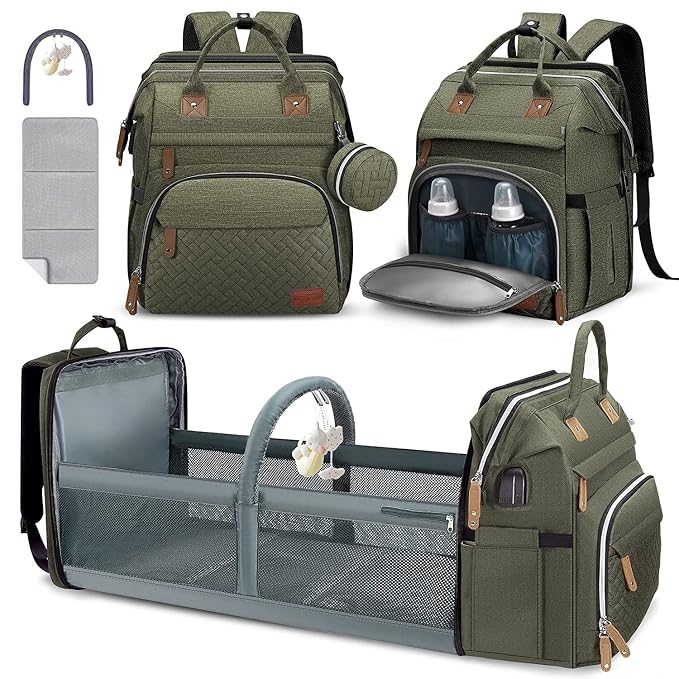 DERJUNSTAR Diaper Bag Backpack, Large Baby Bag