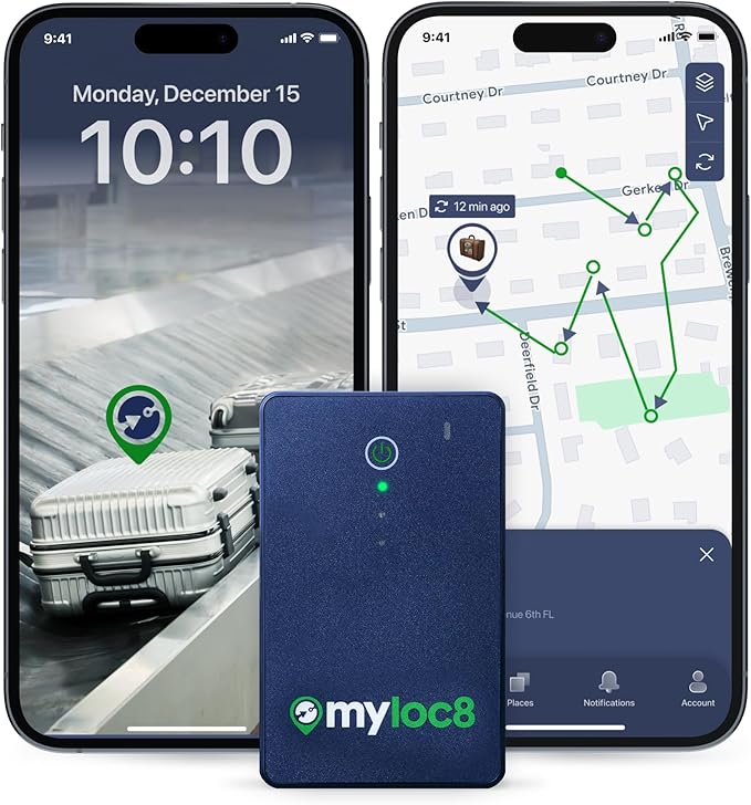 GPS Luggage Tracker for Suitcases TSA Approved, Android & iOS Compatible