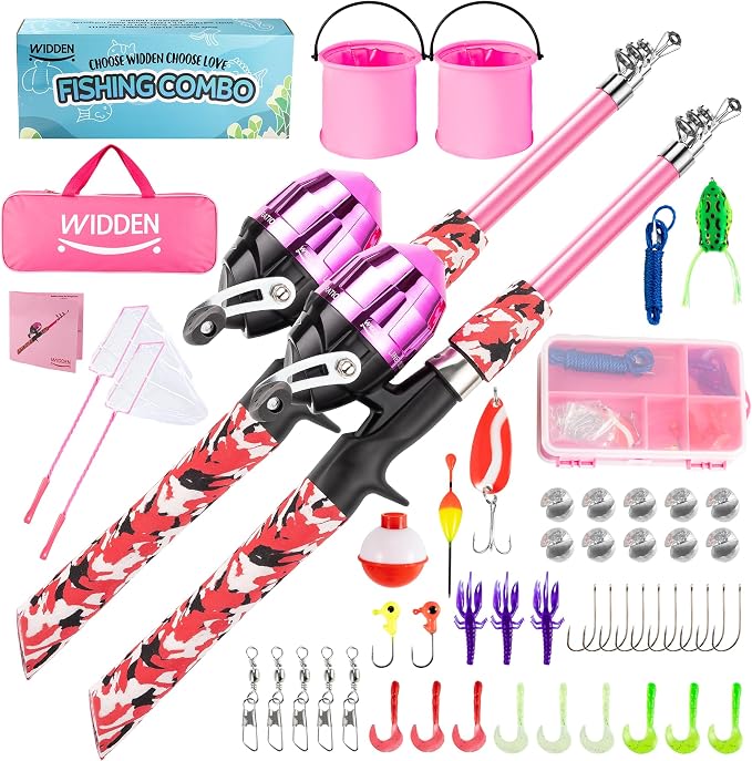 Kids Fishing Pole, Portable Telescopic Kids Fishing Poles
