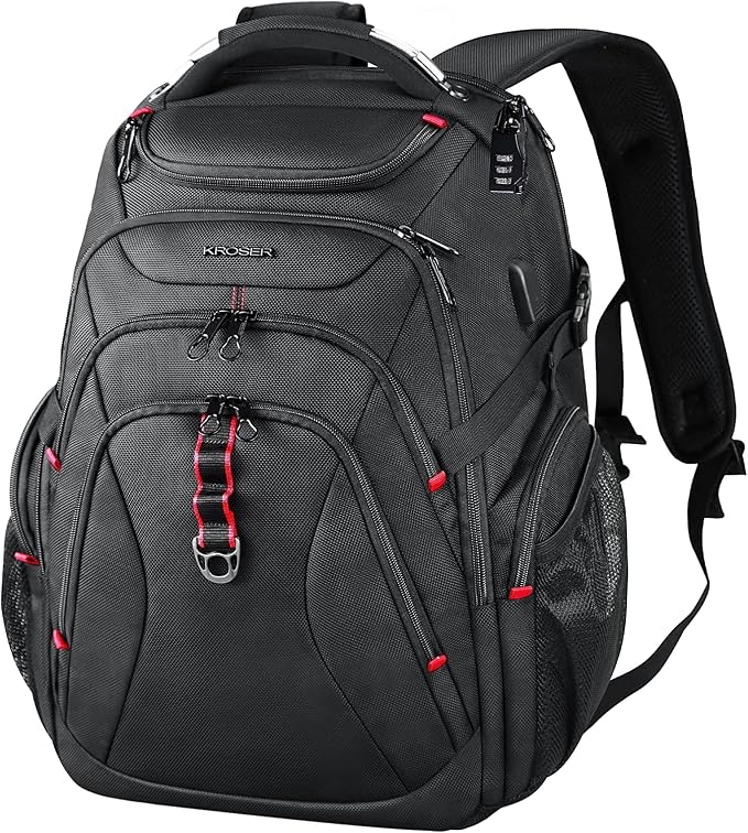 KROSER Travel Laptop Backpack 17.3 Inch XL Computer Backpack