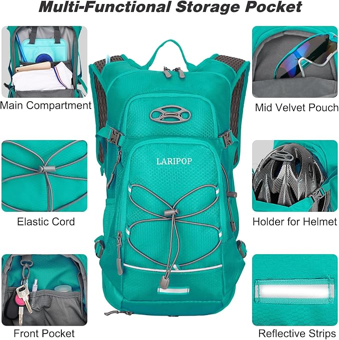 LARIPOP Hydration Backpack, 18L Hiking Backpack