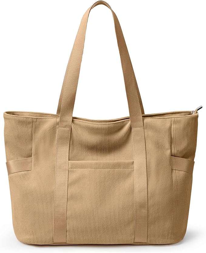 Tote Bag for Women with Zipper, Travel Tote Bags with Compartments Large