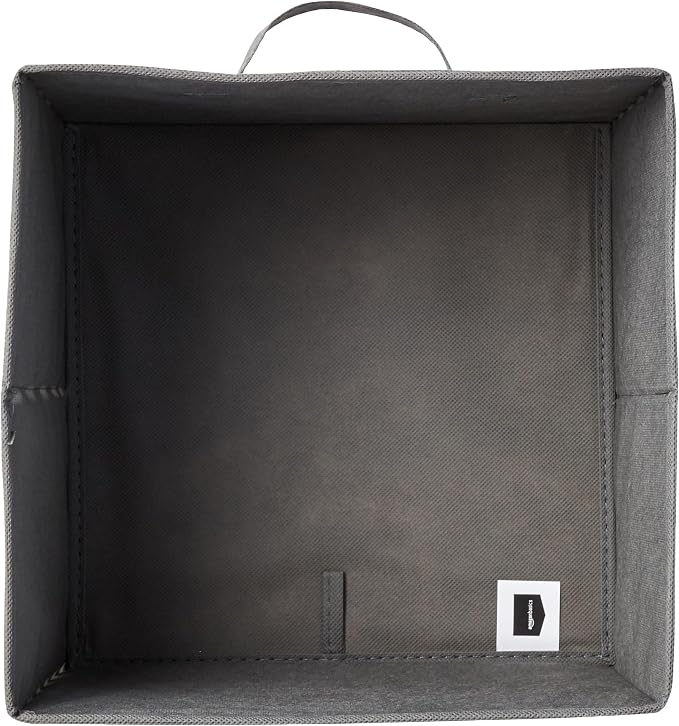 Amazon Basics Cube Organizer Storage Bins Handles, Collapsible Fabric,