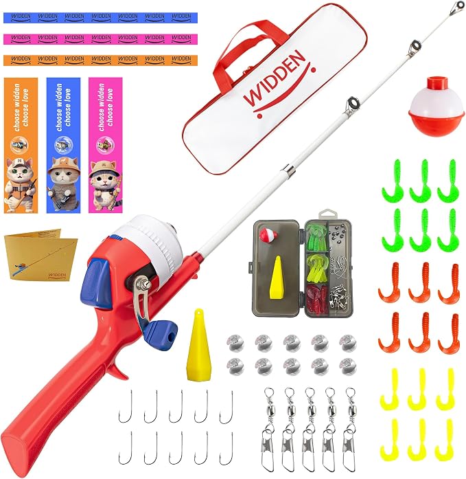 Kids Fishing Pole, Telescopic Fishing Rod, Toddler Collapsible Fishing Rod and