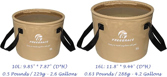 Premium Collapsible Bucket by Freegrace