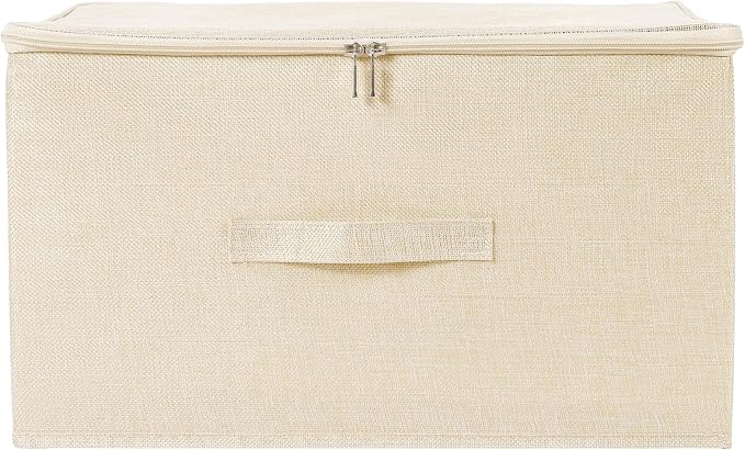 ANMINY Storage Bins with Zipper Lids 36 Qt Lidded Fabric Storage Boxes Baskets