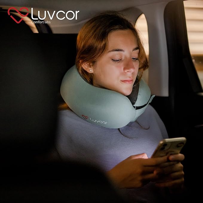 Premium Quality Memory Foam Travel Neck Pillow Bundle