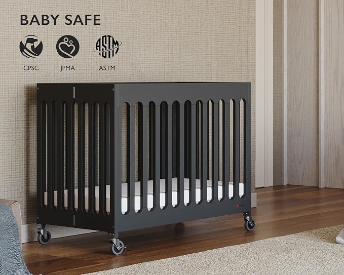 Foundations Boutique Folding Mini Baby Crib