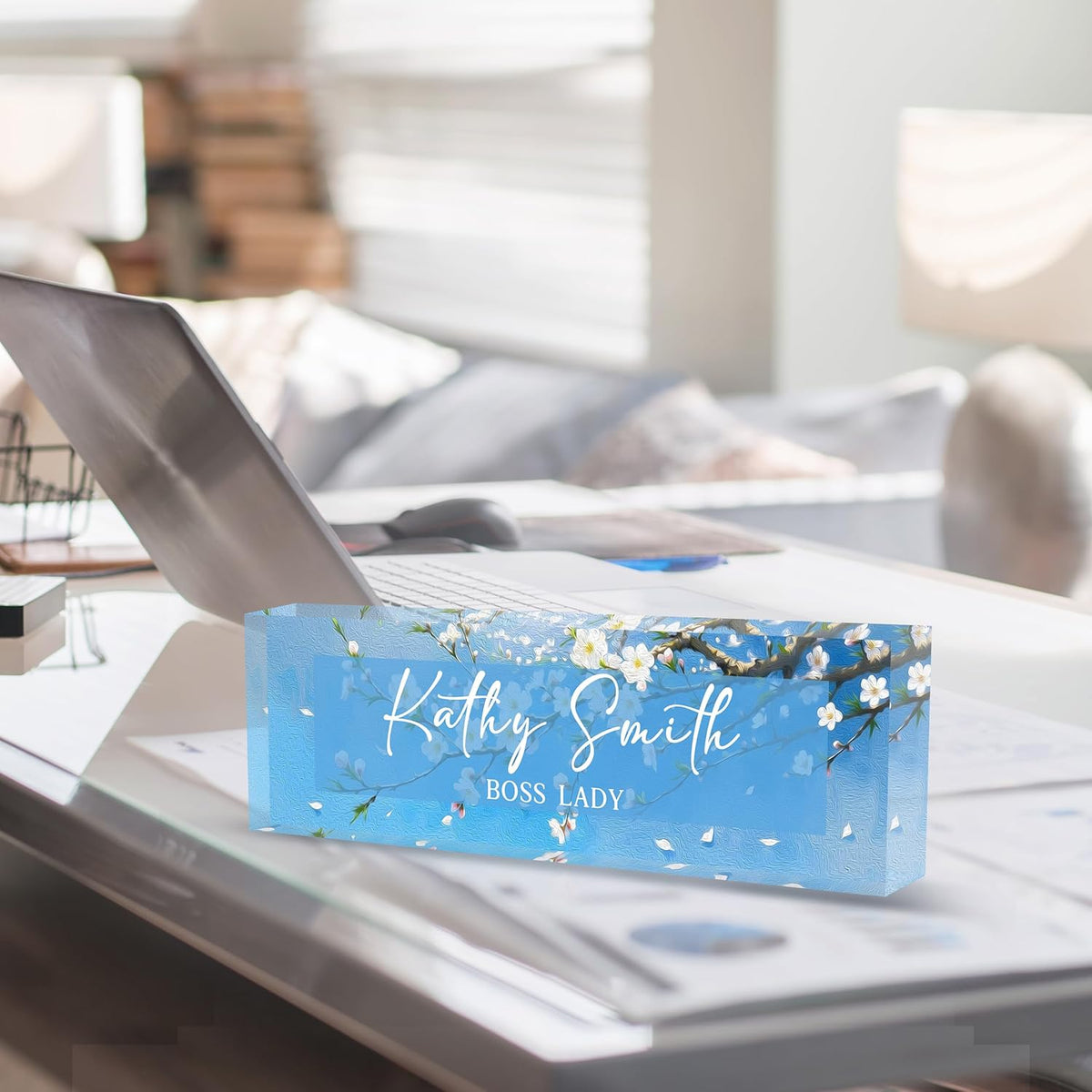 Custom Name Plate for Desk | Personalized Desk Name Plate | Personalized Boss Employee Appreciation Gifts | Acrylic Name Plate Office Desk Accessories