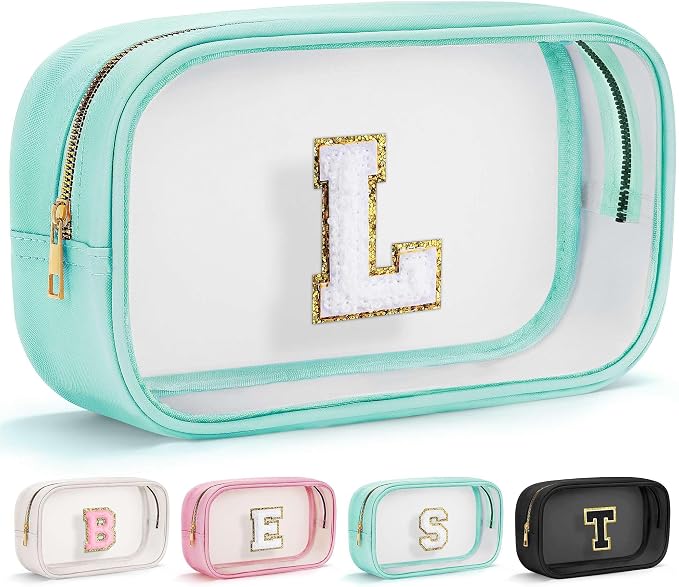YOOLIFE Initial Make Up Bag Travel Toiletry Bag