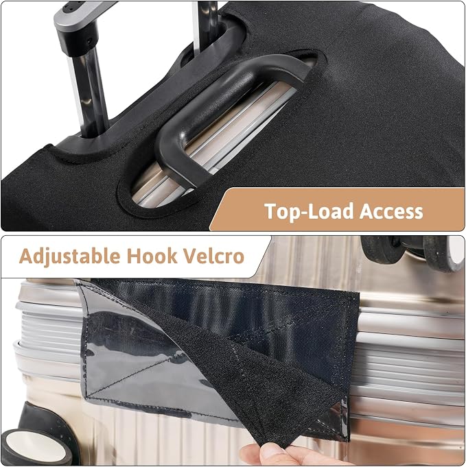 OrgaWise Clear Luggage Cover, For Suitcase Tsa Approved Transparent TPU