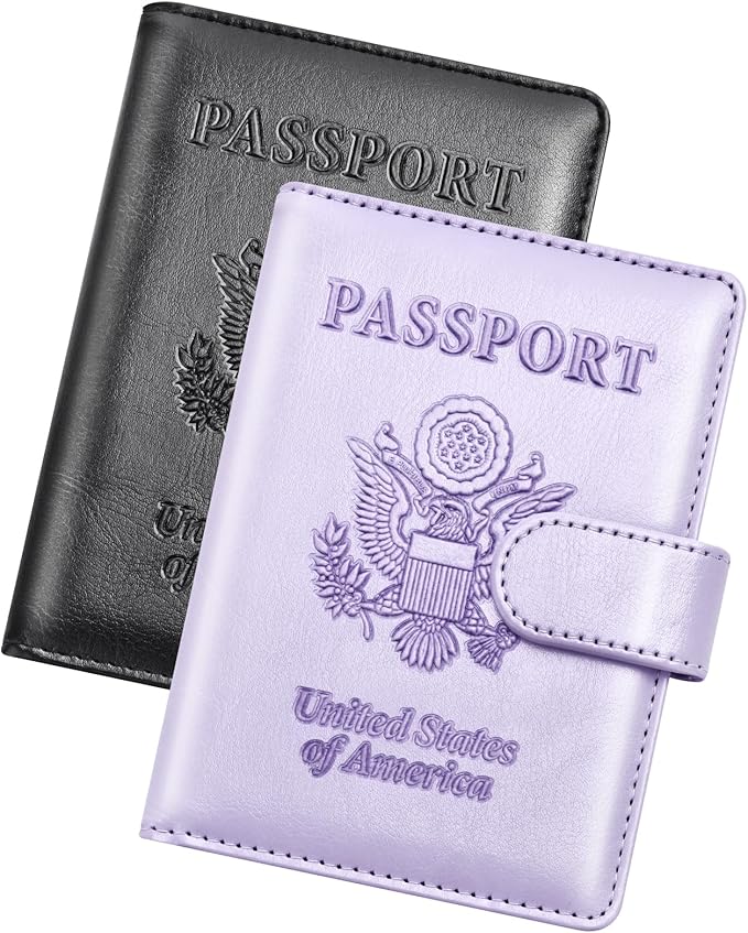 Herain Passport Holder for Travel Cruise Essentials, RFID Passports Book Card