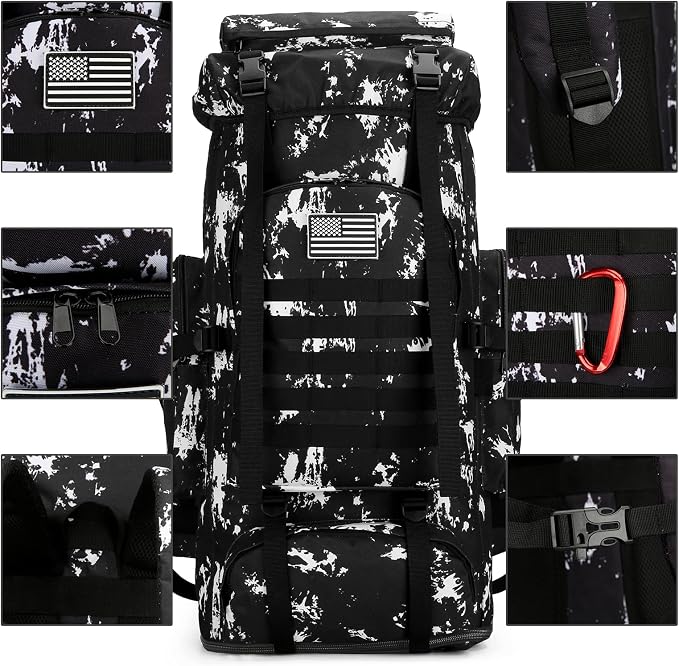 Hiking Backpack for Men 70L/100L Camping Backpack Military Rucksack Molle 3