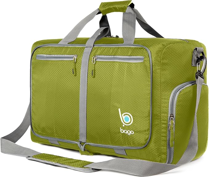 Bago Foldable Duffel Bags for Traveling Women & Men - 40L Sports Packable