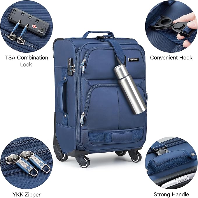 Hanke Luggage Sets 2 Piece Softside Expandable Luggage