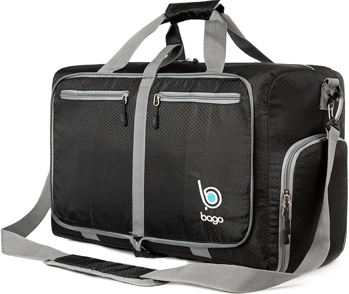 Bago Foldable Duffel Bags for Traveling Women & Men - 40L Sports Packable
