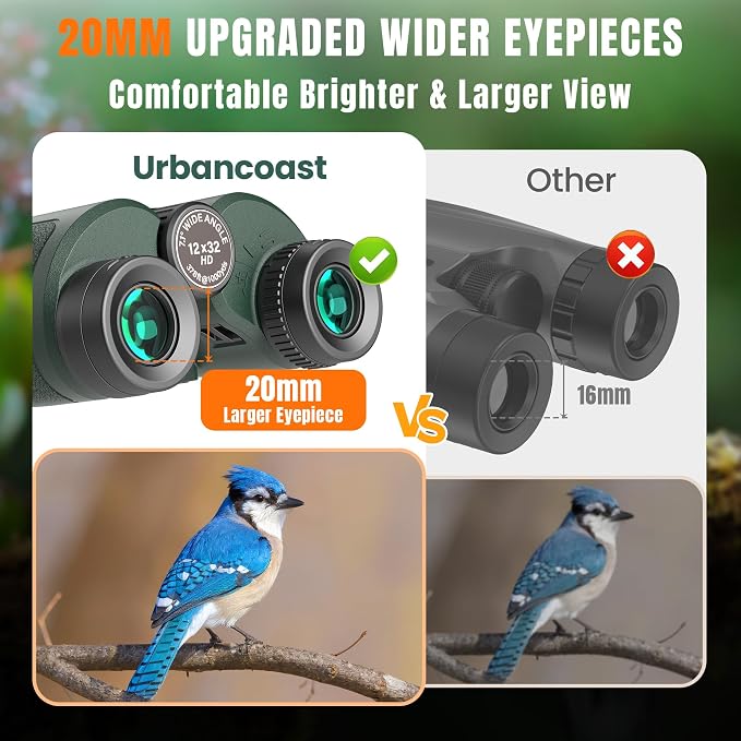 12x32 Compact Binoculars for Adults and Kids