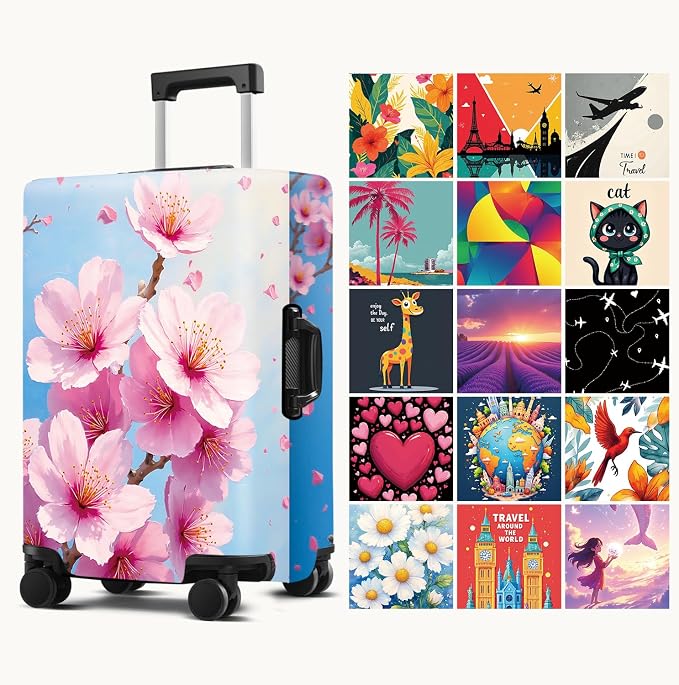 Luggage Cover Washable Suitcase Protector Anti-Scratch, Stretchable Fit