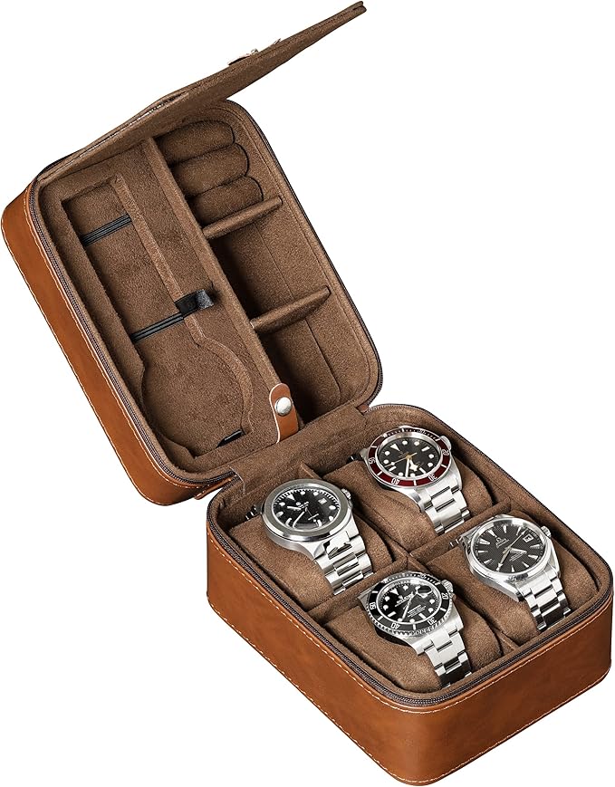 ROTHWELL 5 Watch Travel Case Storage Organizer