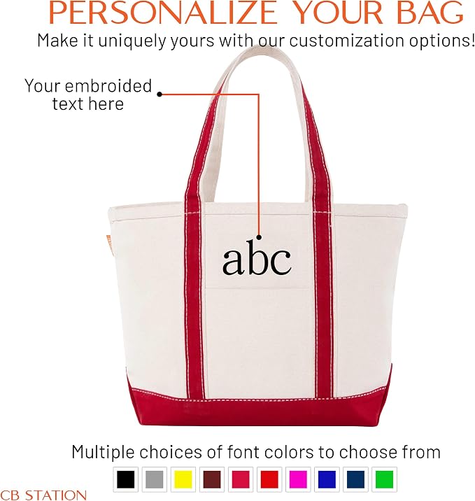 CB STATION Medium Classic Canvas Tote Bag