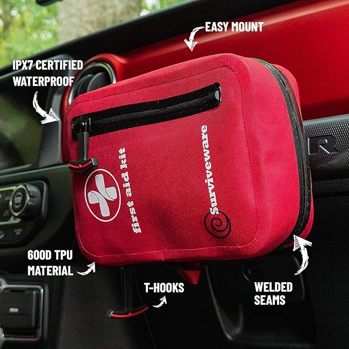Surviveware 98-Piece Waterproof Premium First Aid & Survival Kit