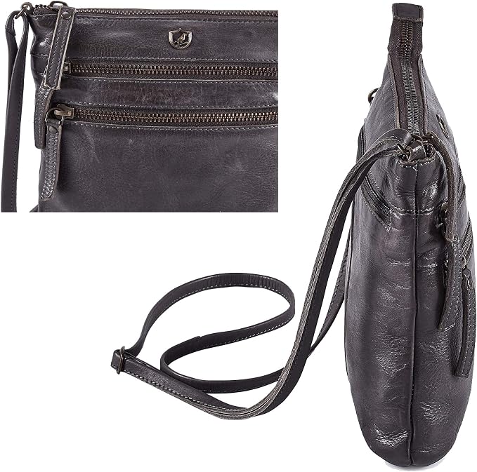 Crossbody Sling Bag for Women Small Real Leather Purse Vintage Travel Crossover