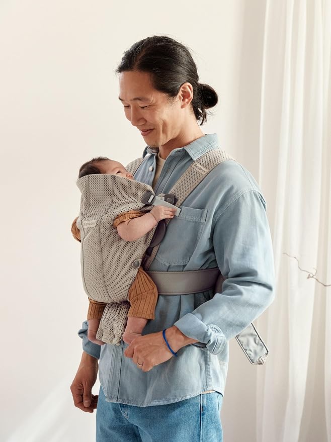 BabyBjörn Baby Carrier Mini, 3D Mesh Newborn Carrier, Easy-to-Use
