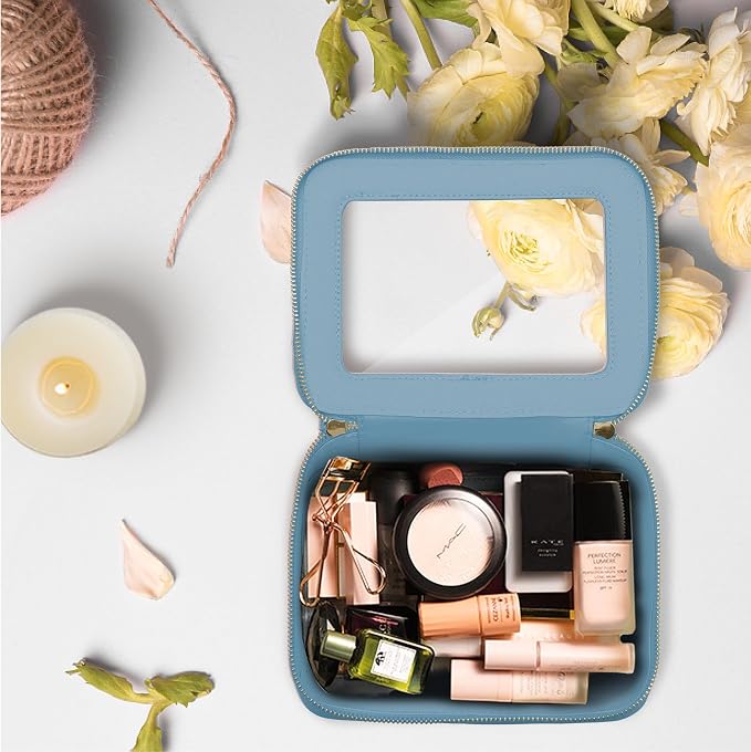 Prite Clear Makeup Bag Cosmetic Organizer Case Waterproof Travel Toiletry Bag