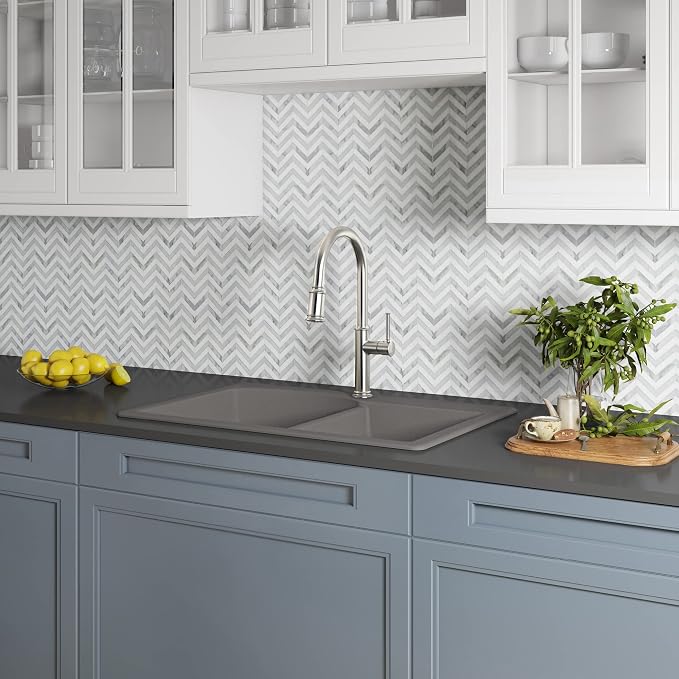 KRAUS Forteza 33-inch Drop In/Undermount 60/40 Double Bowl Granite Kitchen Sink