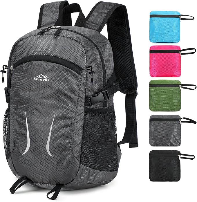 Hiking Daypack, 30L Waterproof Hiking Backpack Packable Lightweight Travel Day