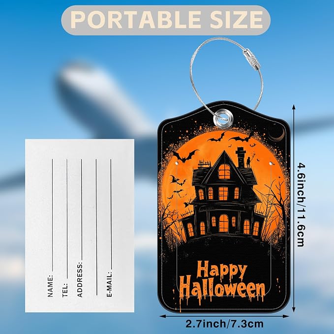 2 Pack Bat and Ghost Luggage Tags