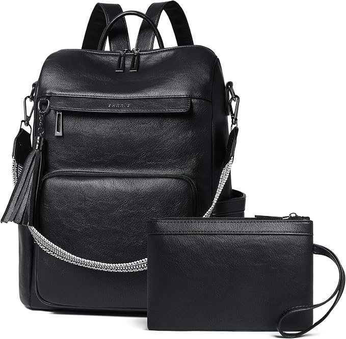 Shrrie Vegan Leather Laptop Backpack