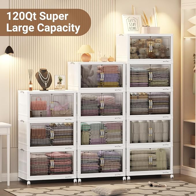 BROVIEW 480Qt Stackable Storage Bins