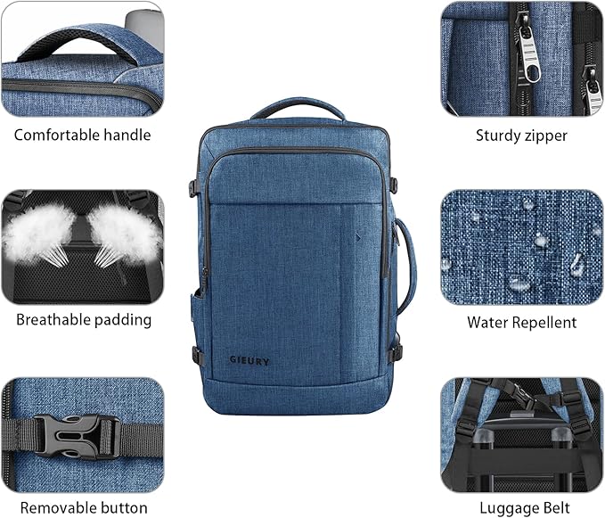 Carry On Backpack, Extra Large 50L Travel Backpack