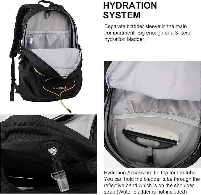 MOUNTAINTOP Hiking Backpack, 25L Camping Backpack, Men Women Hiking Daypack