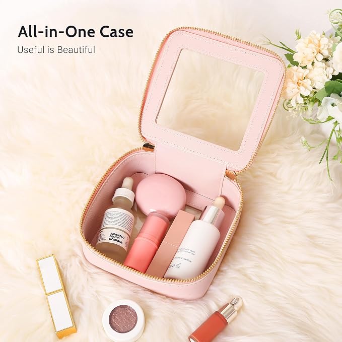 Aveniee Mini Clear Makeup Bag, Small Cosmetic Bags Travel Toiletry Pouch