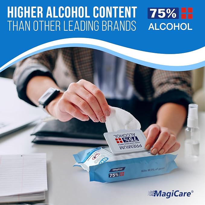 MagiCare 75% Large Alcohol Wipes