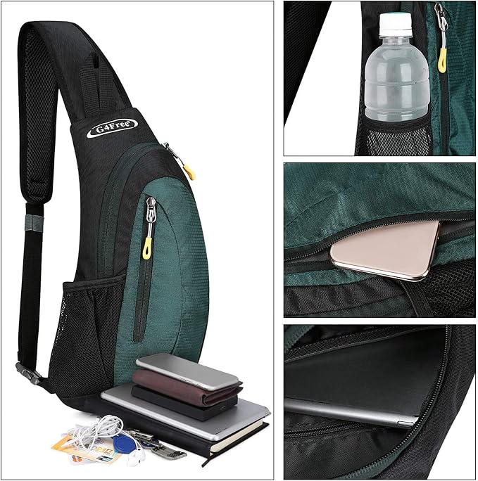 G4Free Sling Bag for Men Women, Small Crossbody Backpack Lightweight Chest