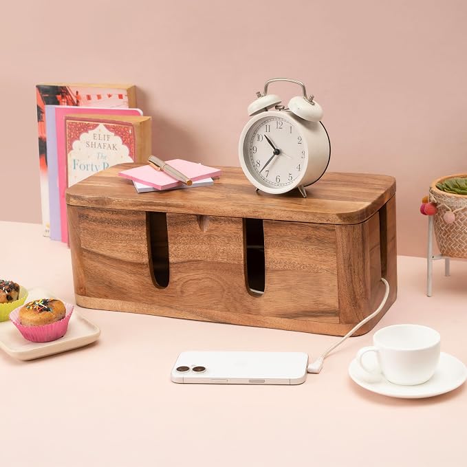 Cable Management Box & Cord Organizer- Cable Organizer