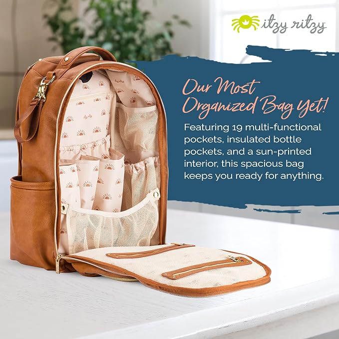 Itzy Ritzy Diaper Bag Backpack – Large Capacity Boss Plus Baby Backpack Diaper