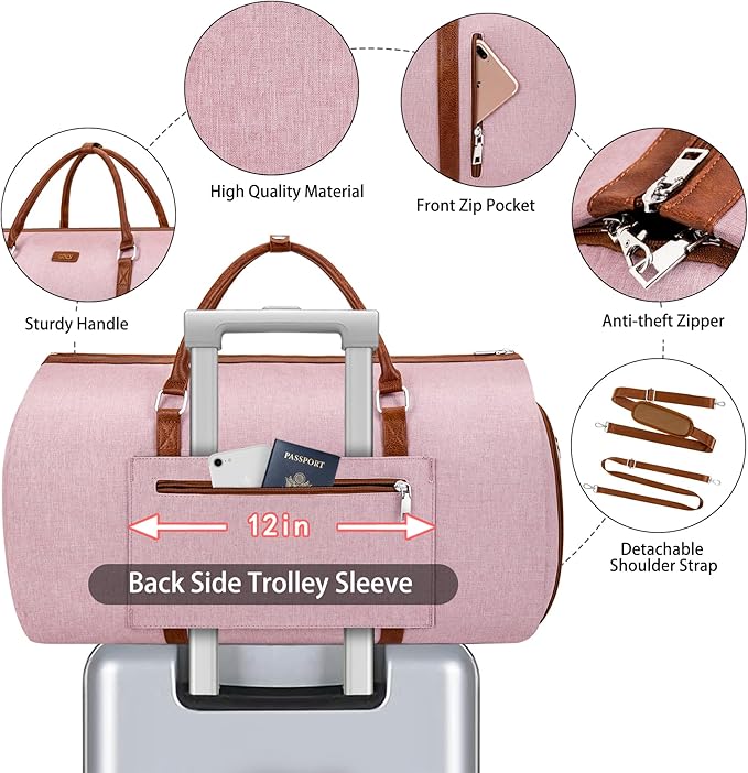 Convertible Garment Duffel Bag for Travel