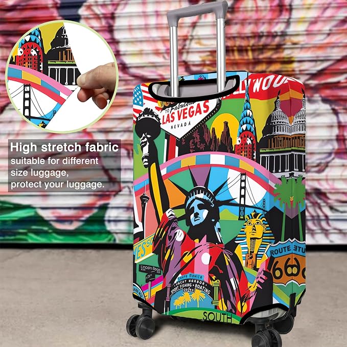 Travel Luggage Cover Suitcase Protector Fits 18-32 Inch Wheel Covers