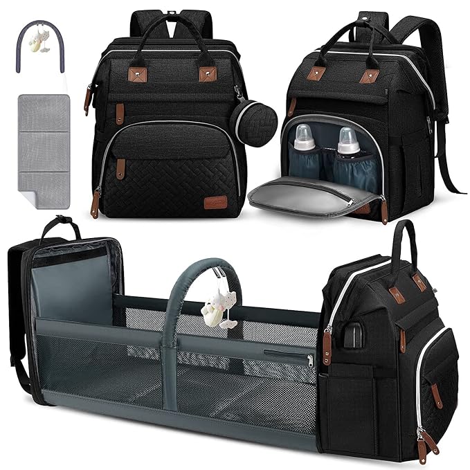 DERJUNSTAR Diaper Bag Backpack, Large Baby Bag